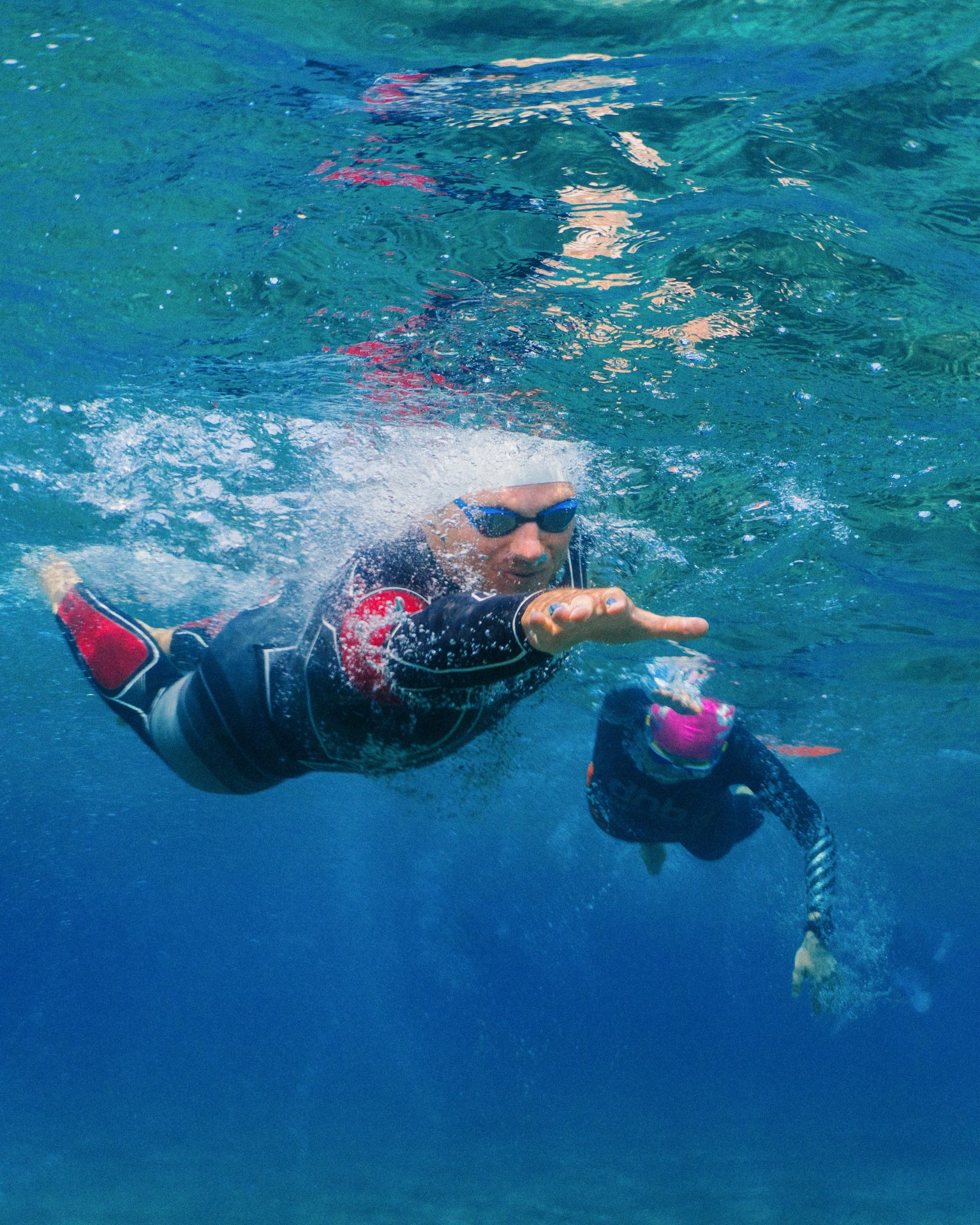 Dan Bullock swimming at the open water swim camp
